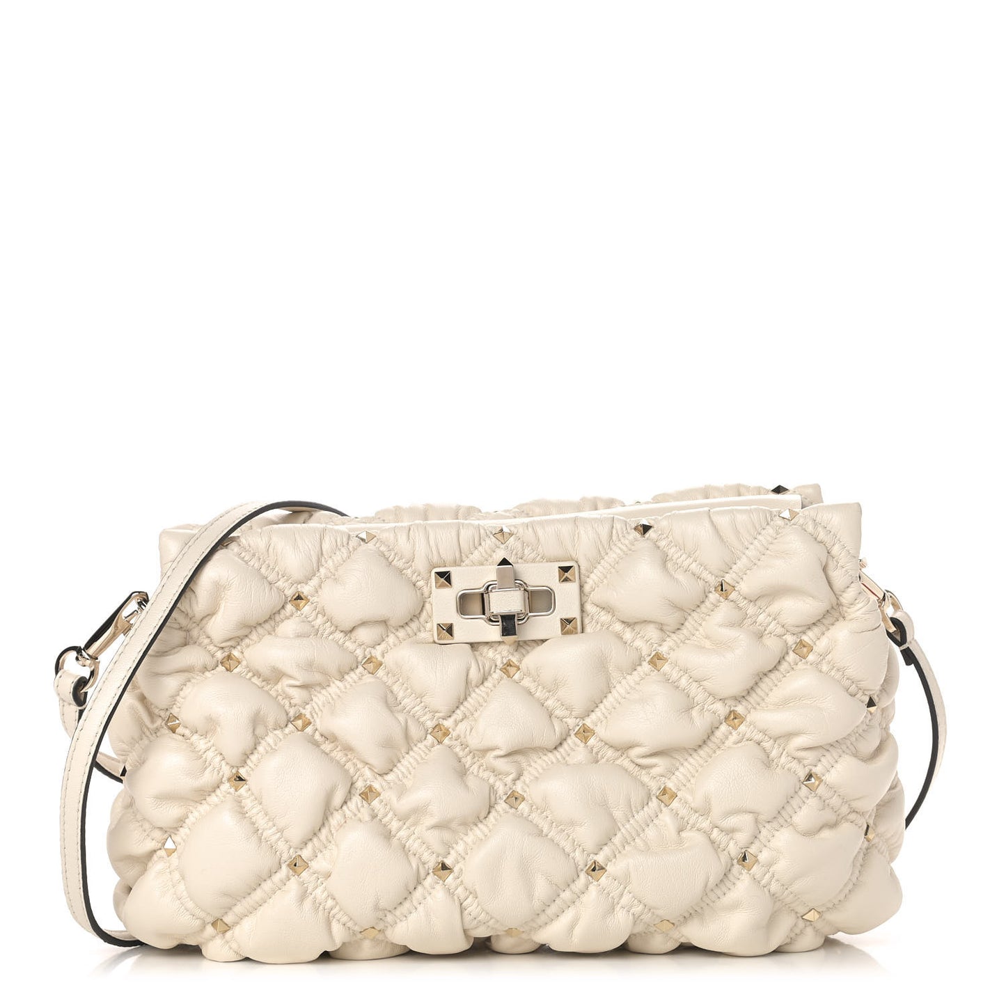 Nappa Spikeme Clutch Ivory