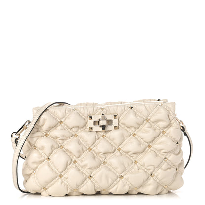 Valentino Garavani Nappa Spikeme Clutch Ivory 1 of 8