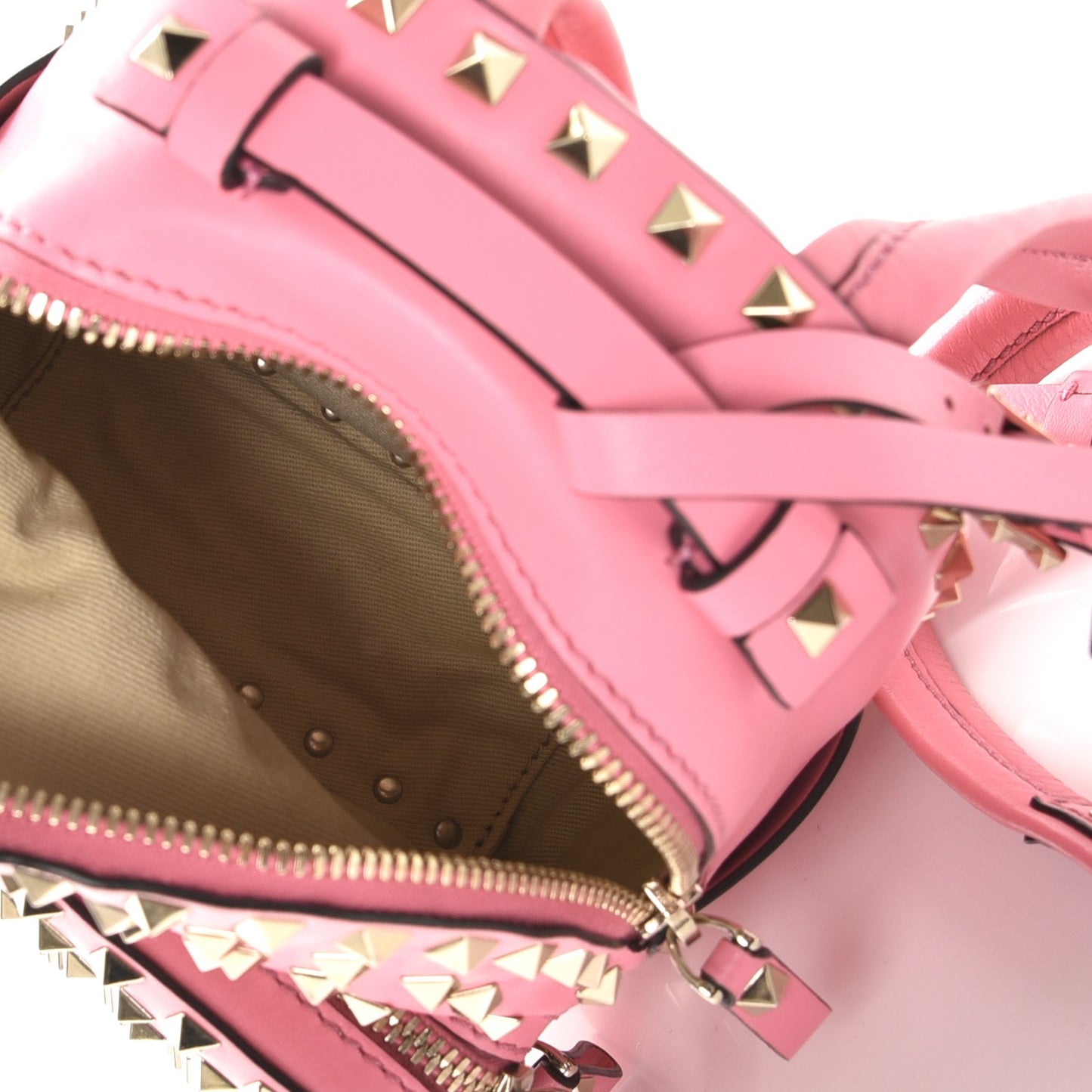 Calfskin Mini Rockstud All Over Backpack Ninphea