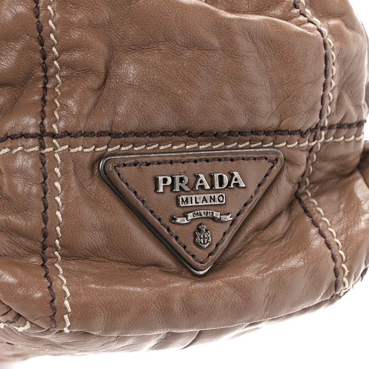 Prada Nappa Antique Stitched Flap Cammeo 11 of 14