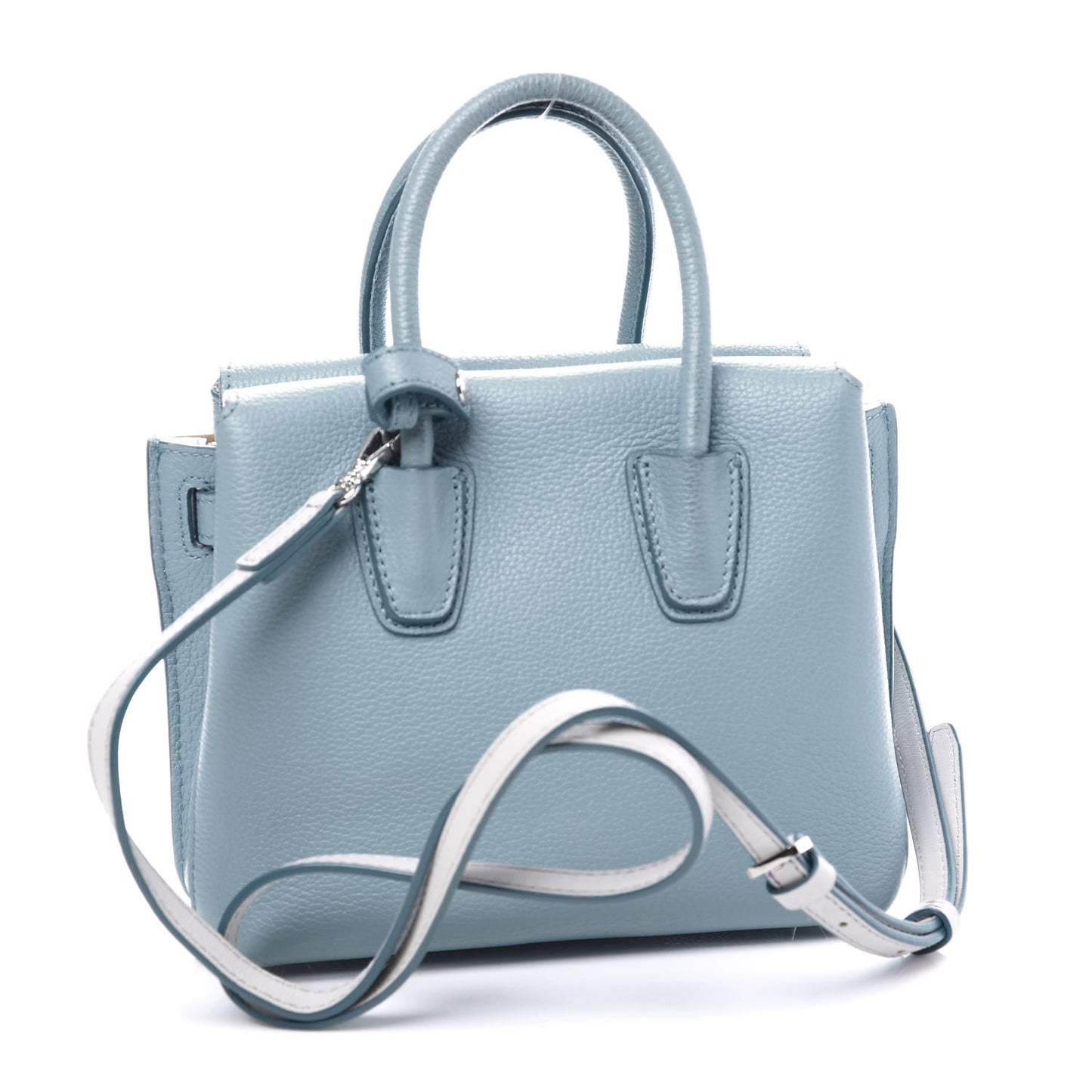 Grained Calfskin Mini Milla Tote Sky Blue