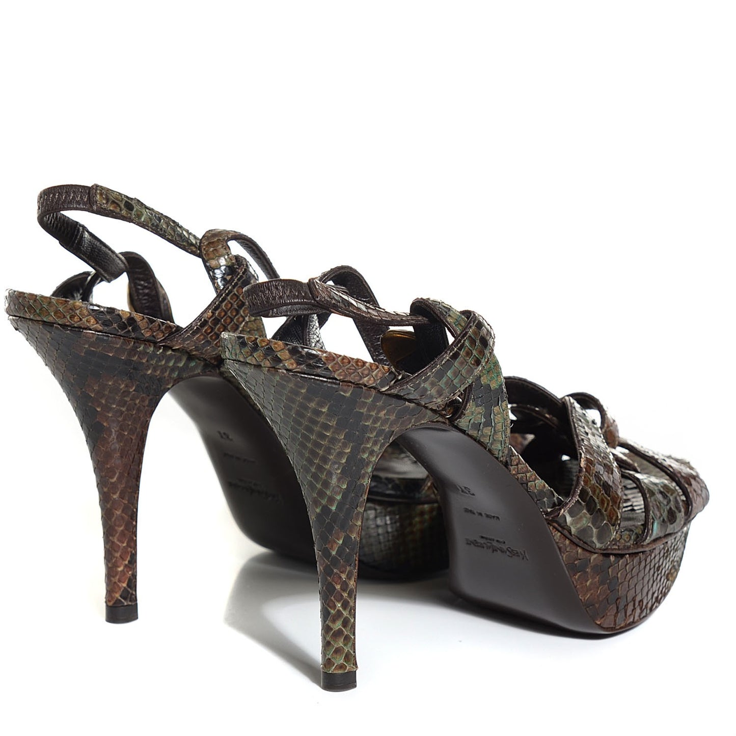 Python Tribute 75 Platform Sandals 37 Verde Havana