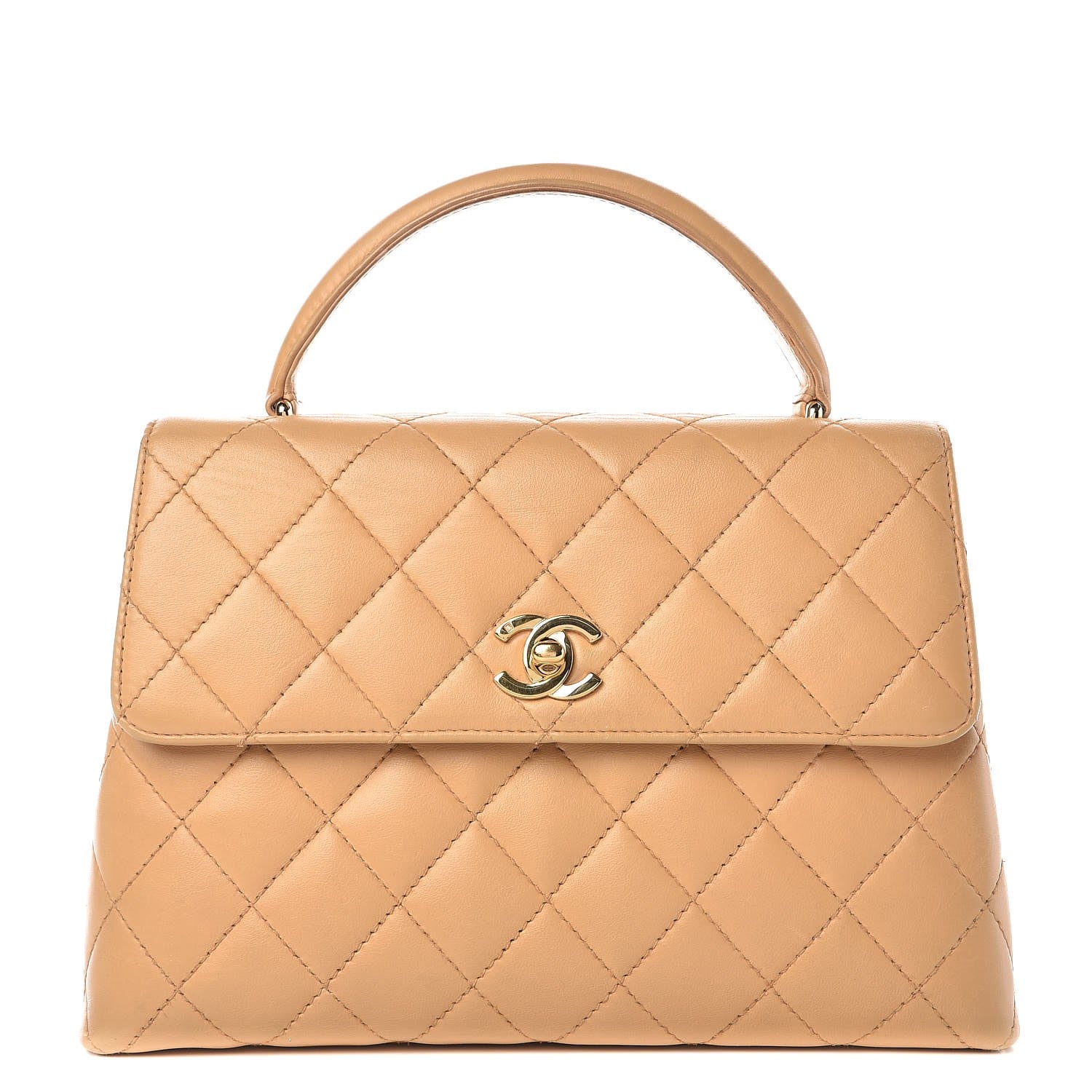 Chanel Lambskin Quilted Medium Kelly Flap Bag Beige 1 of 6