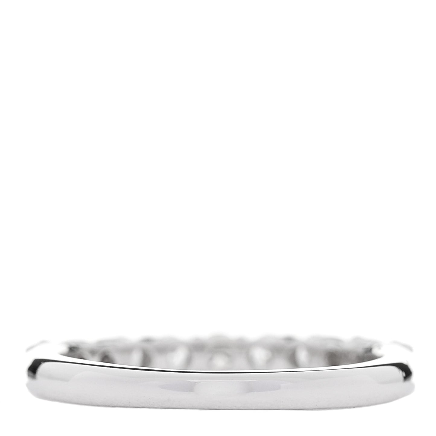 Platinum Diamond 2.2mm Half Circle Forever Band Ring 44 3