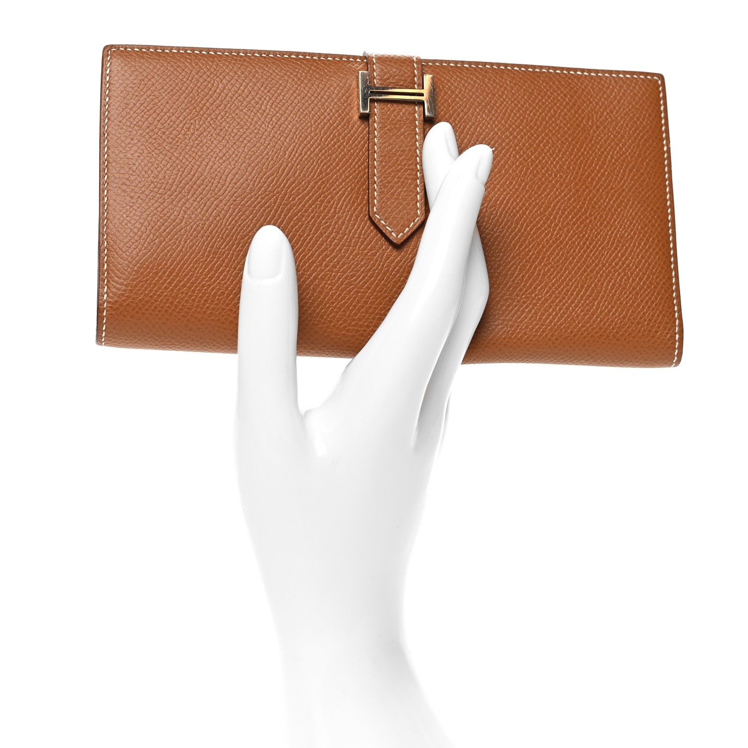 Hermes Epsom Bearn Gusset Wallet Gold 2 of 9