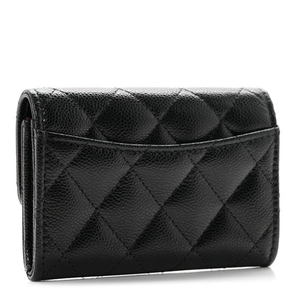 Chanel Caviar Quilted Flap Card Holder Black 3 of 9