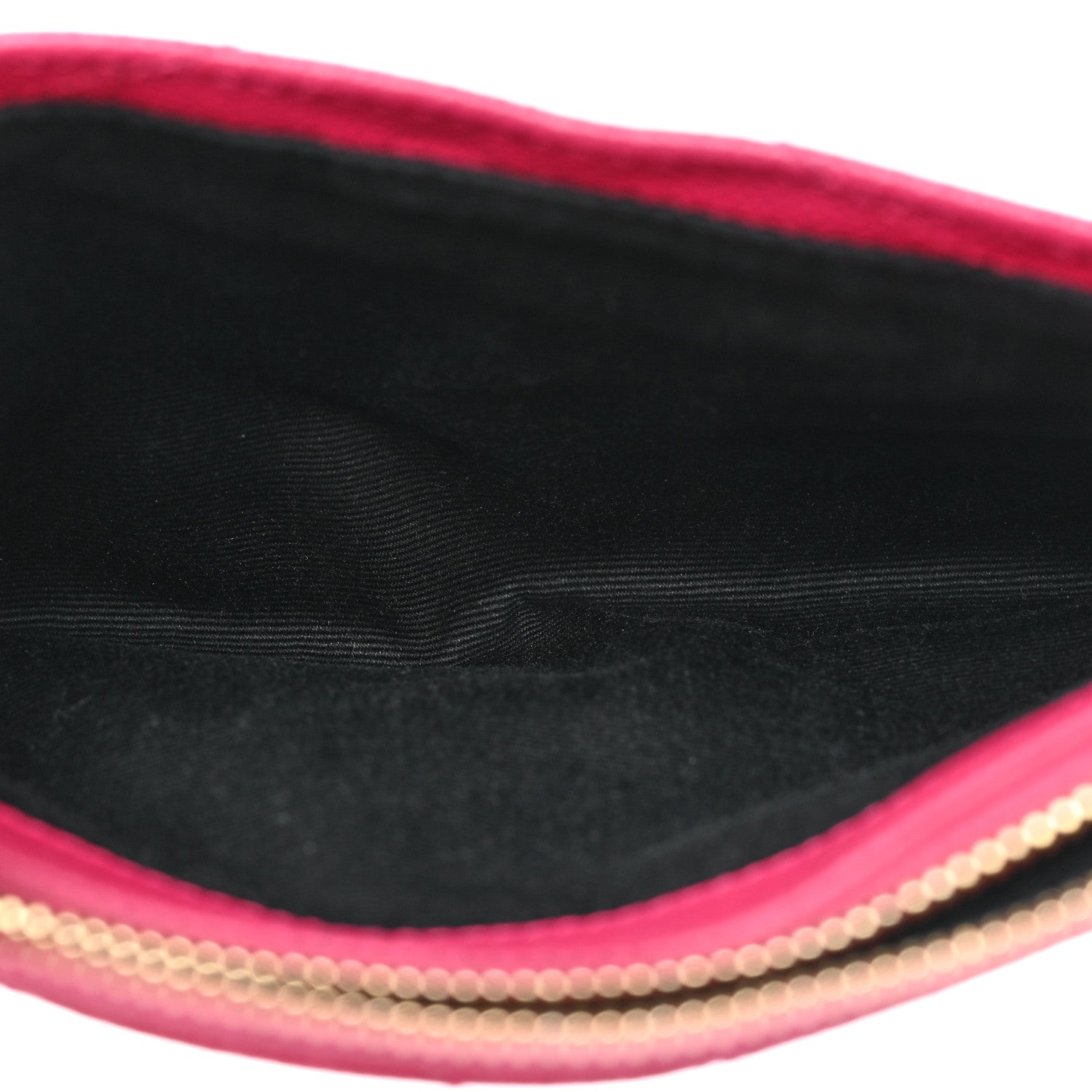 Saint Laurent Grain De Poudre Chevron Monogram Bill Pouch Bright Pink 5 of 13