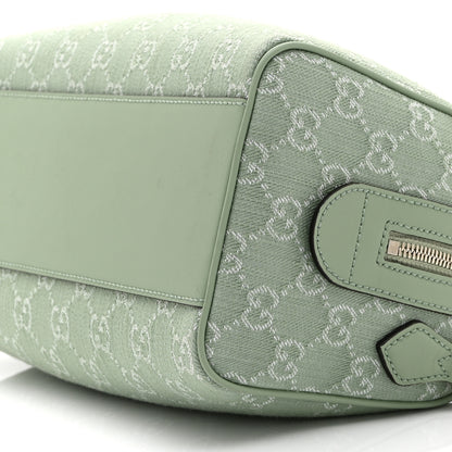 Gucci Summer Denim Calfskin GG Monogram Small Ophidia Top Handle Bag Pale Green 11 of 11