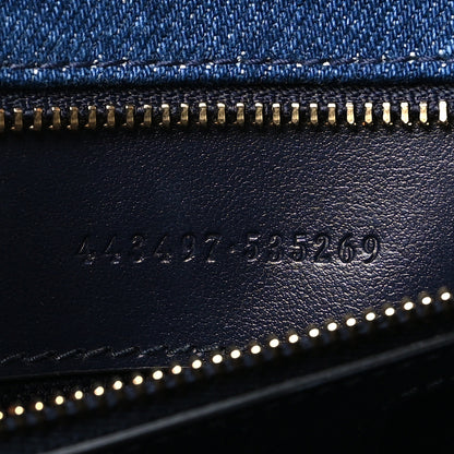 Gucci Denim Matelasse Small GG Marmont Shoulder Bag Blue 7 of 11