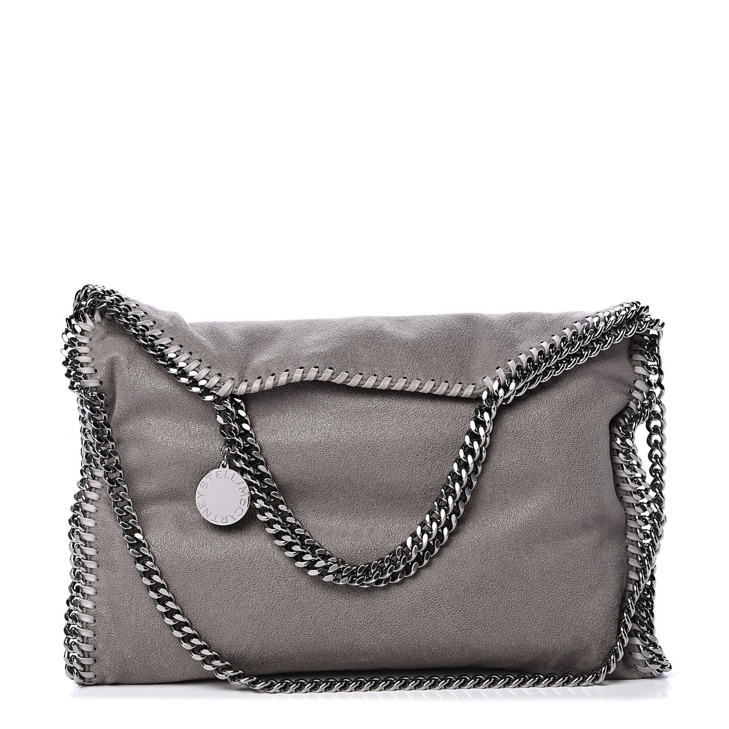 Shaggy Deer Falabella Fold Over Tote Grey