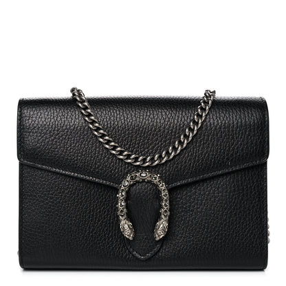 Gucci Calfskin Mini Dionysus Chain Wallet Black 1 of 12