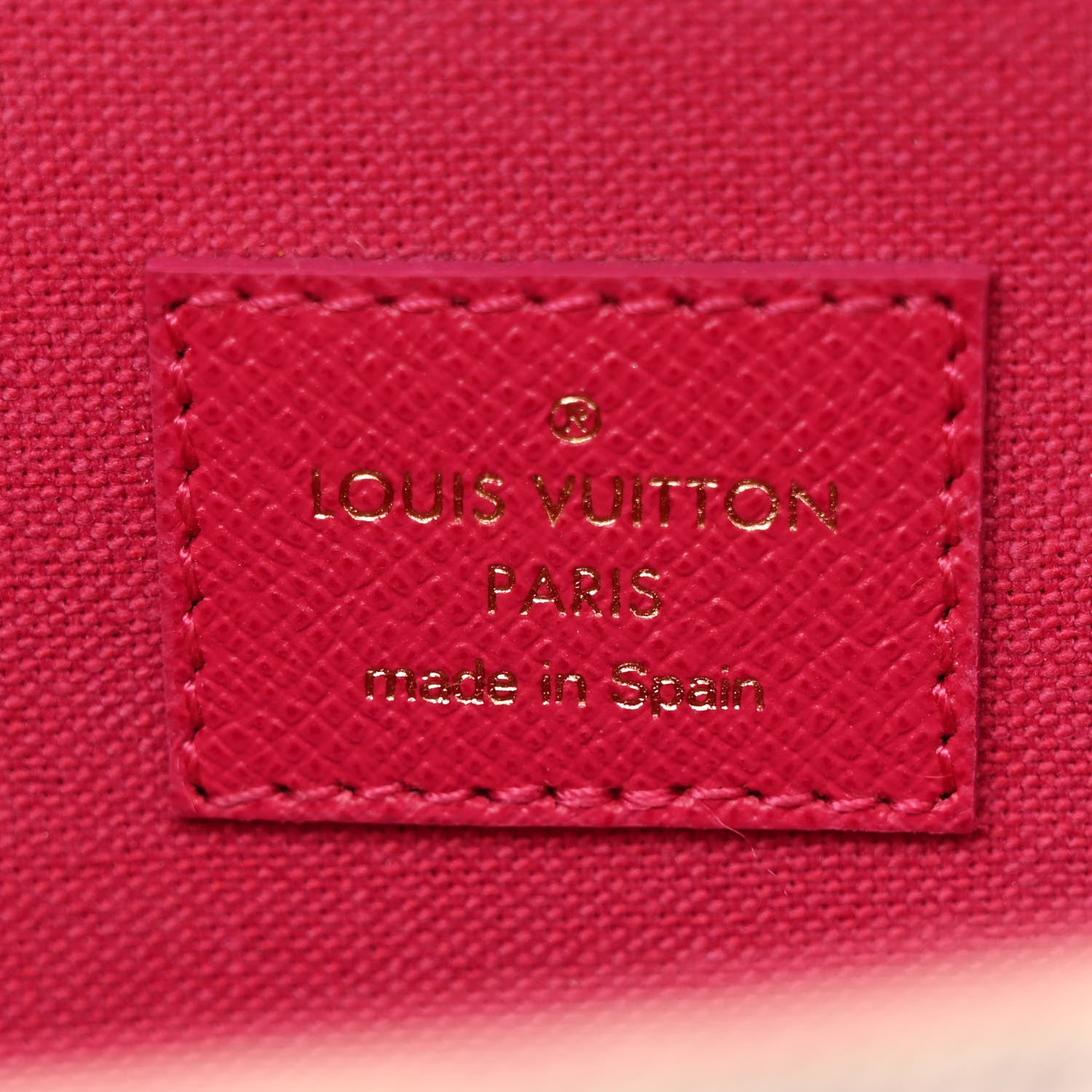 Louis Vuitton Damier Azur Studded Pochette Felicie Chain Wallet Fuchsia 9 of 13