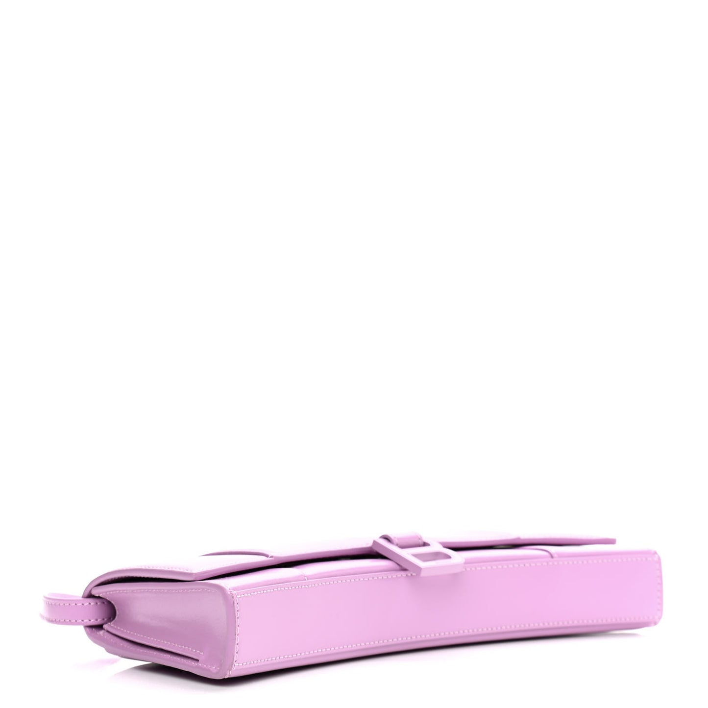Shiny Box Calfskin Tonal B Hourglass Stretch Sling Shoulder Bag Lilac