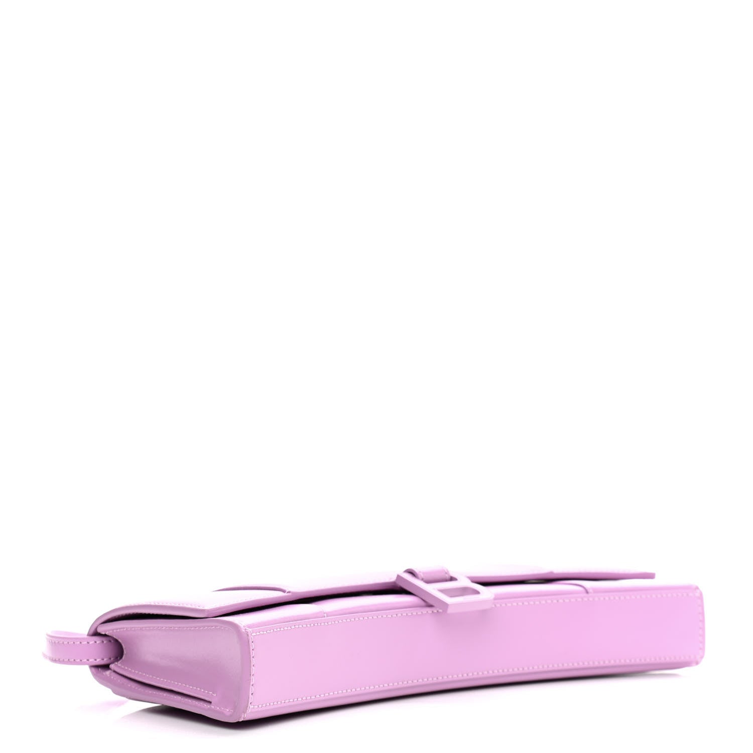 Balenciaga Shiny Box Calfskin Tonal B Hourglass Stretch Sling Shoulder Bag Lilac 4 of 11