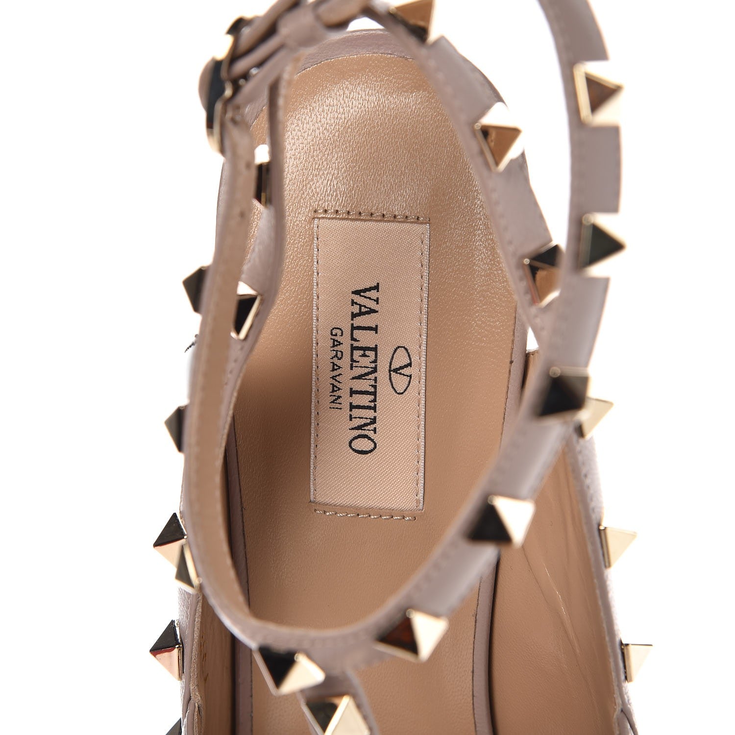 Valentino Garavani Patent Nappa Rockstud Ankle Strap Open Toe 100mm Sandals 40 Black Poudre 7 of 10