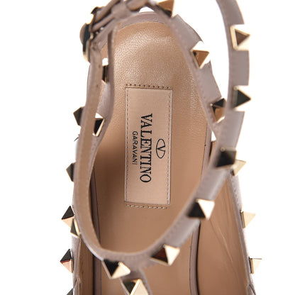 Valentino Garavani Patent Nappa Rockstud Ankle Strap Open Toe 100mm Sandals 40 Black Poudre 7 of 10