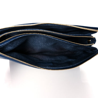 Louis Vuitton Lambskin Embossed Monogram Coussin PM Denim Blue 9 of 10