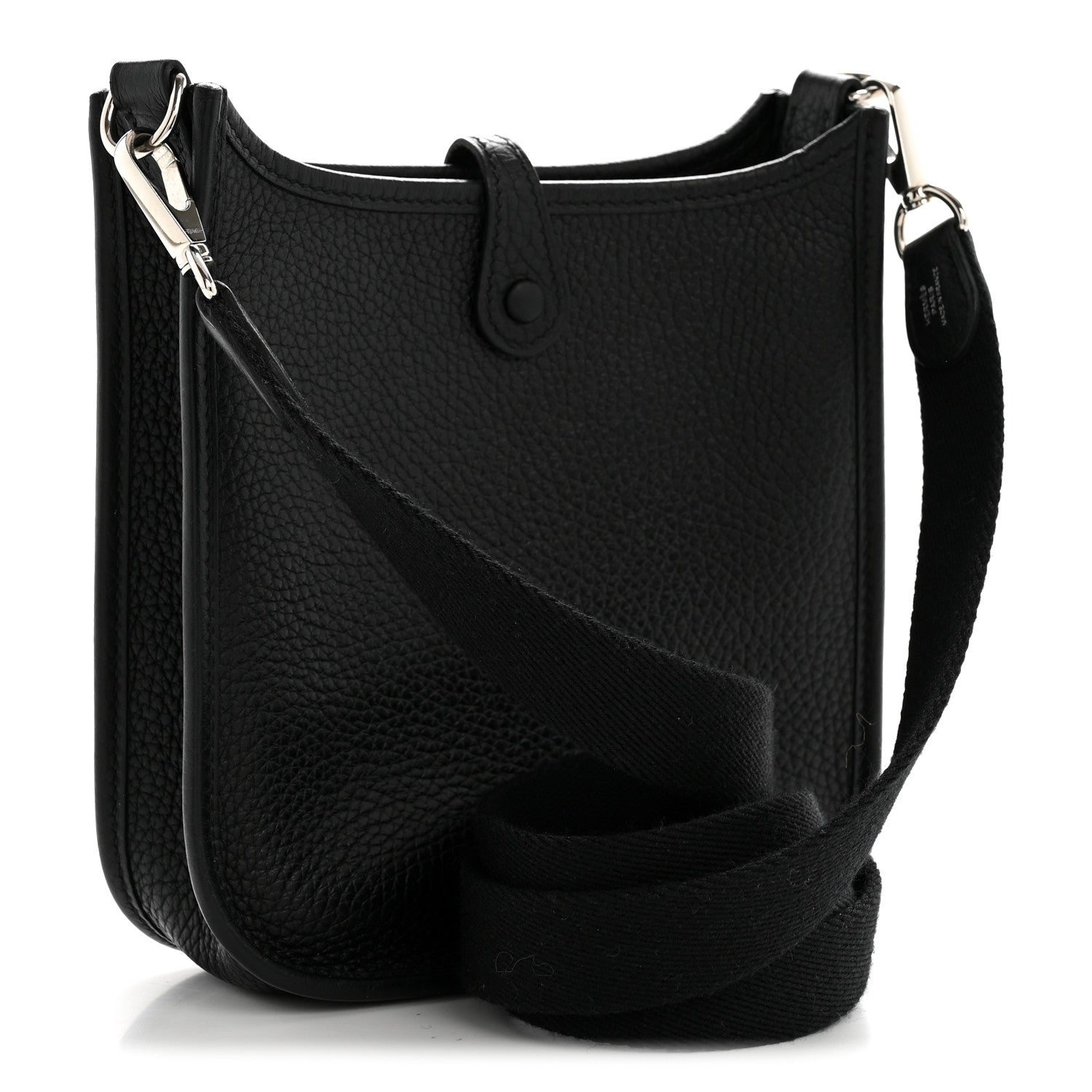 Hermes Taurillon Clemence Evelyne TPM Black 3 of 12