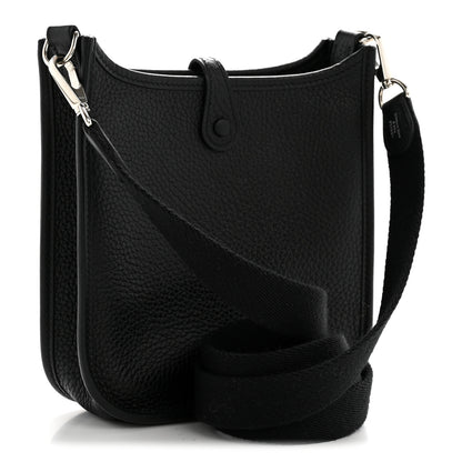 Hermes Taurillon Clemence Evelyne TPM Black 3 of 12