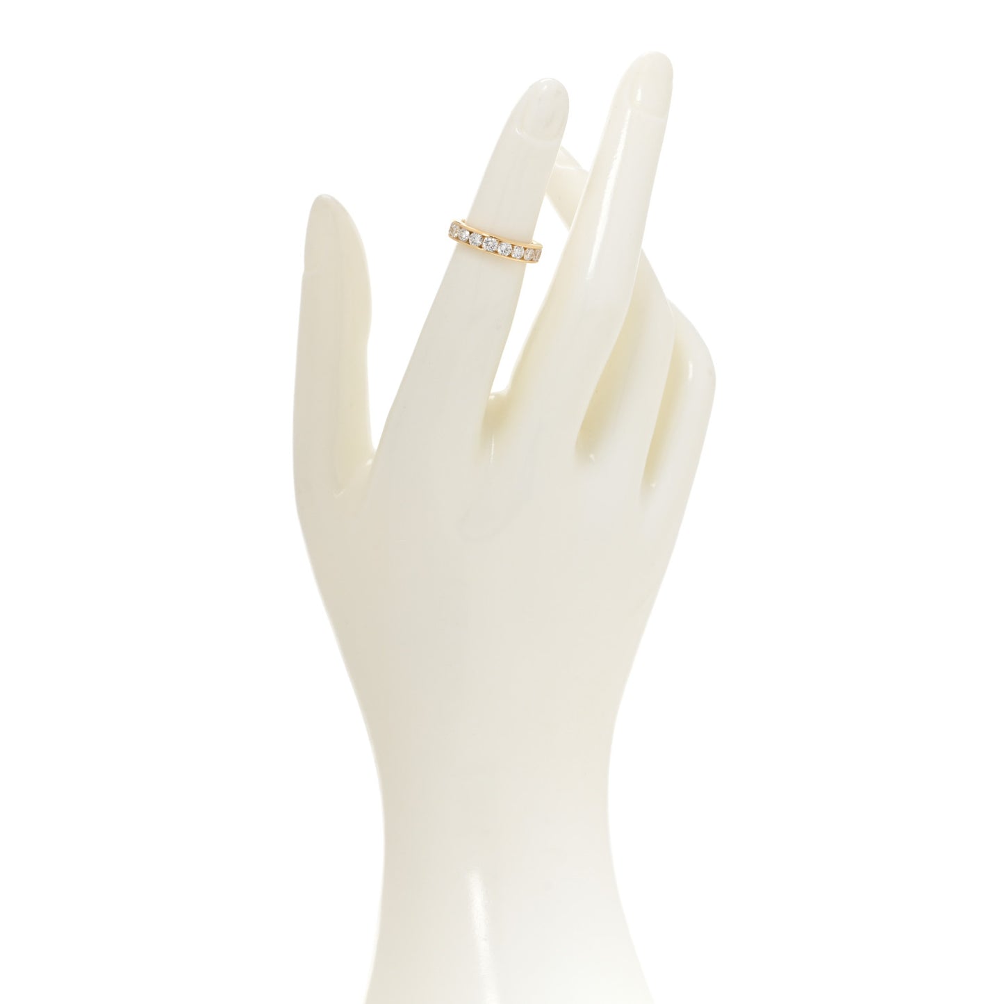 18K Yellow Gold Diamond 4mm Channel Set Band Ring 46 3.75