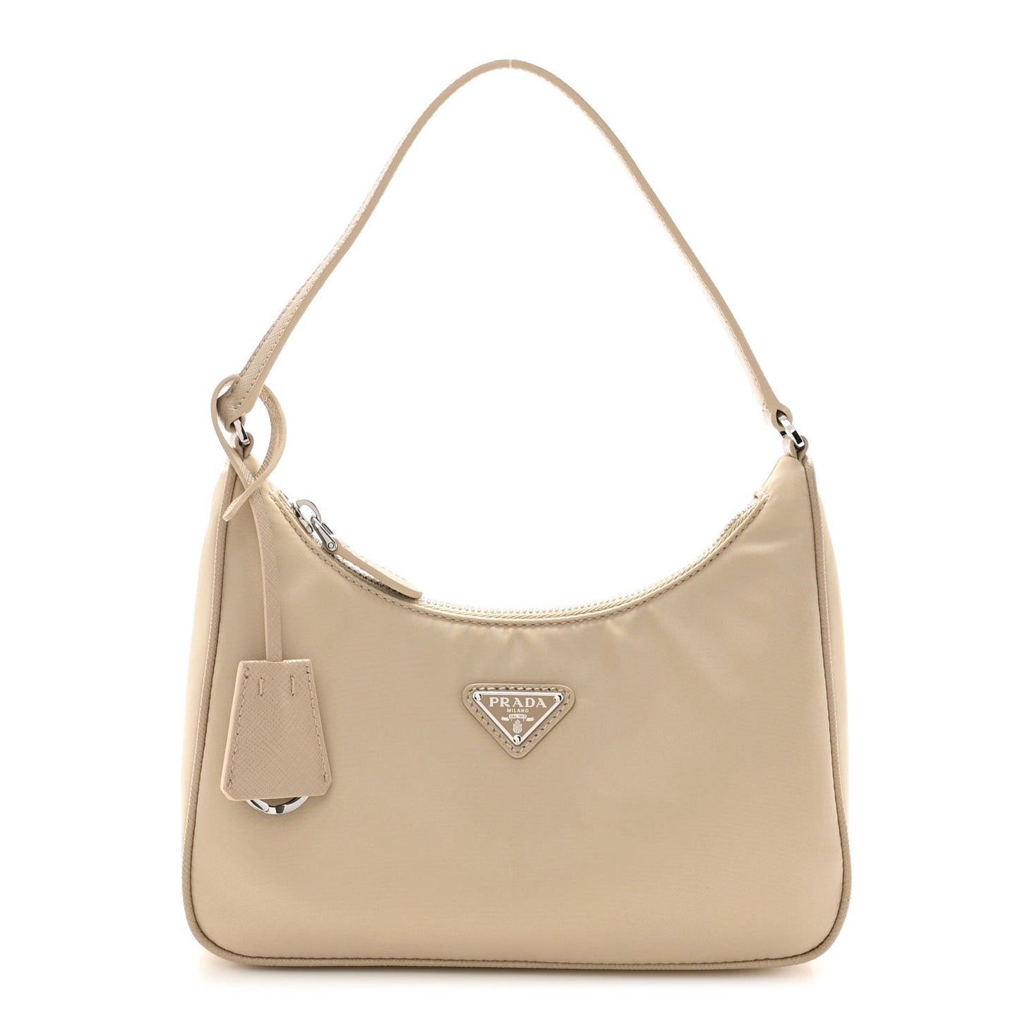 Re-Nylon Saffiano Mini Re-Edition 2005 Bag Cammeo