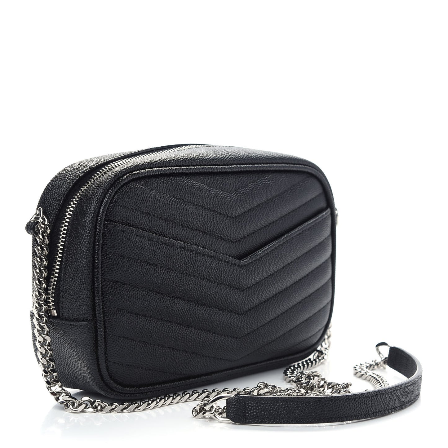 Grain De Poudre Matelasse Monogram Mini Lou Camera Bag Black