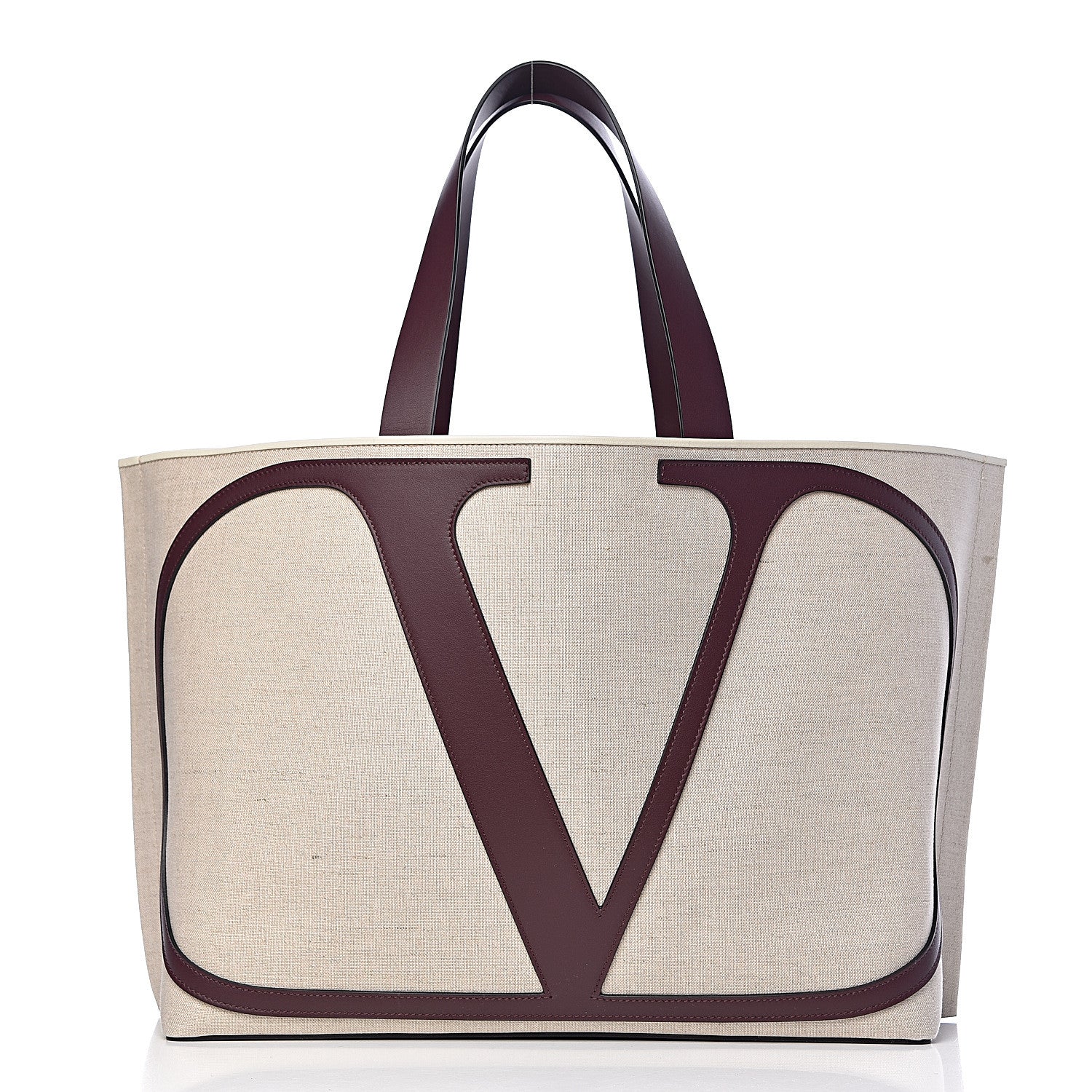 Valentino Garavani Canvas Large Escape Tote Natural Brown 3 of 10