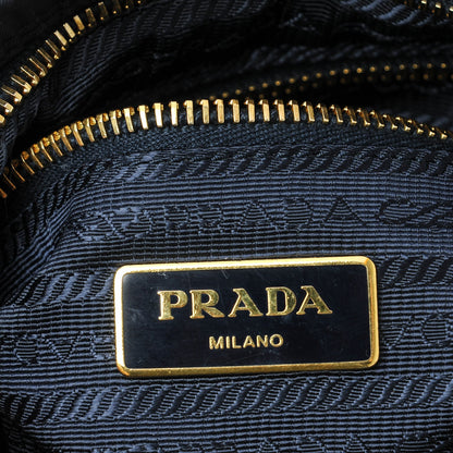 Prada Tessuto Nylon Saffiano Crossbody Bag Blue 6 of 9