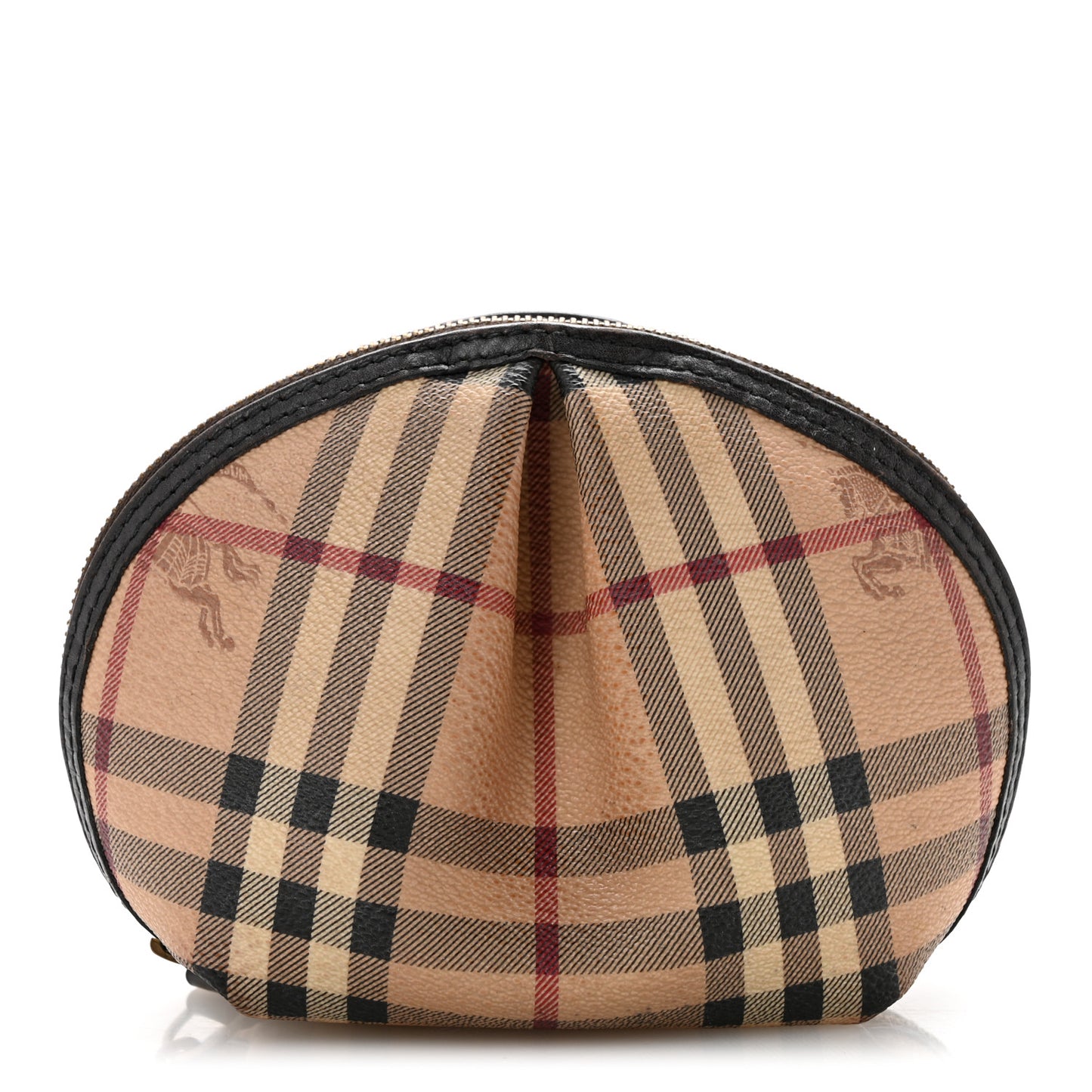 House Check Small Cosmetic Pouch Brown