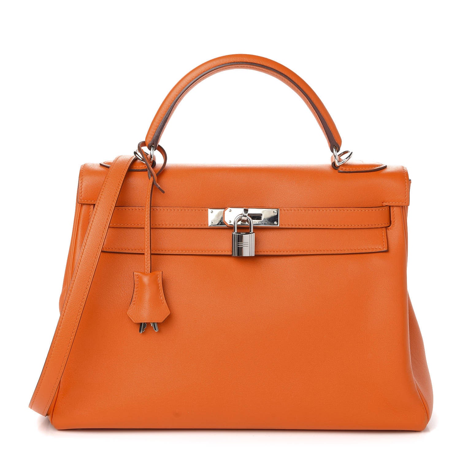 Hermes Swift Kelly Retourne 32 Orange 1 of 10