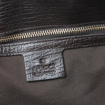 Gucci Monogram Large Horsebit Chain Hobo Dark Brown 6 of 8