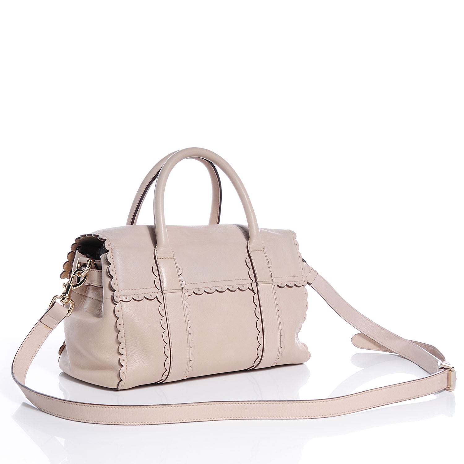 Mulberry Soft Matte Leather Small Cookie Bayswater Satchel Pebble Beige 3 of 14