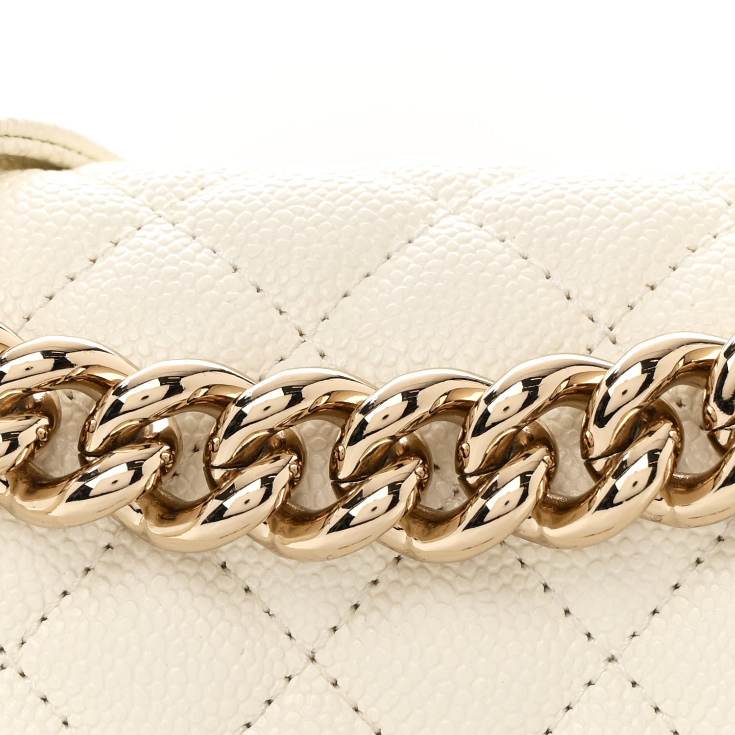 Chanel Caviar Quilted Medium Boy Flap White 8 of 13