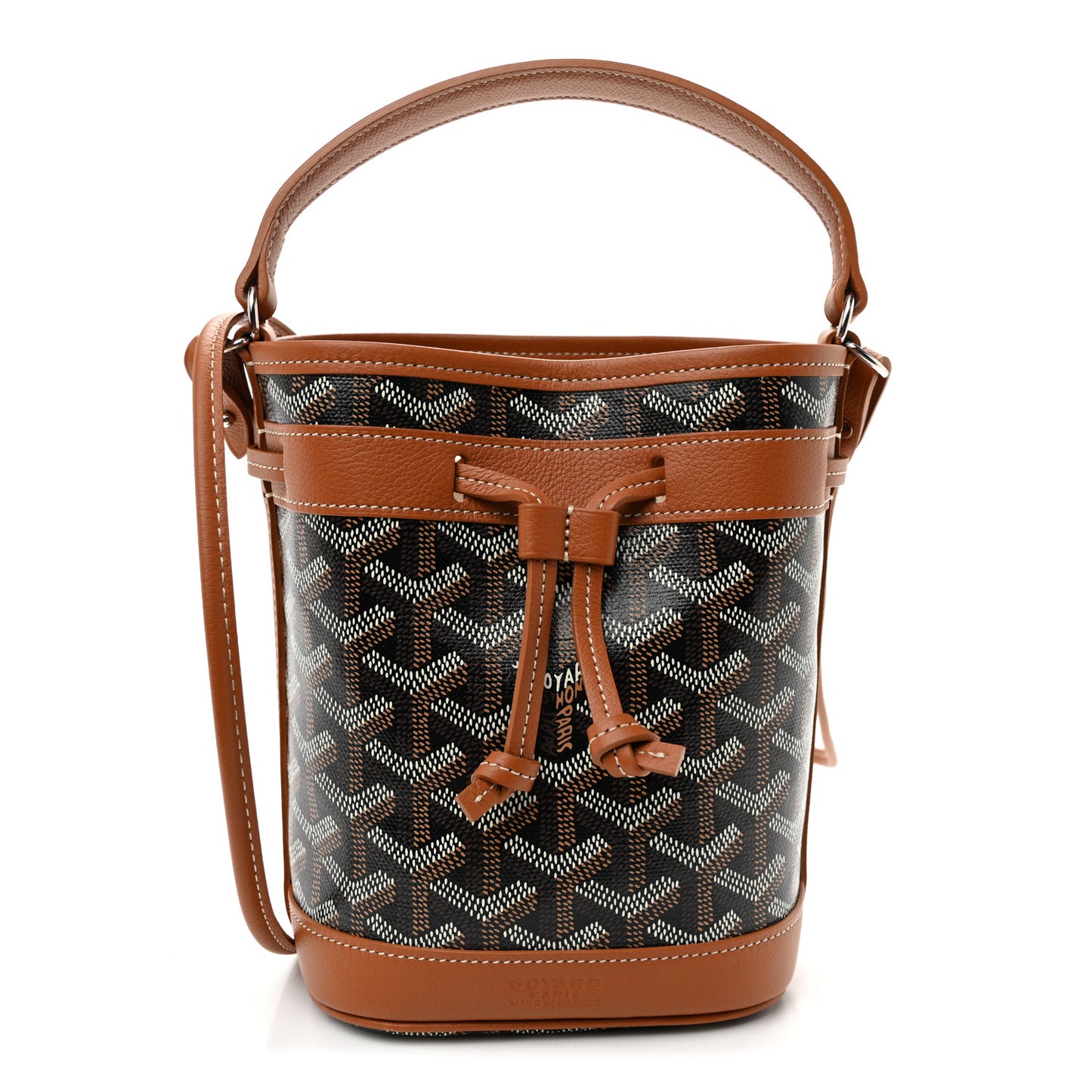 Goyardine Petit Flot Mini Bucket Bag Black Gold