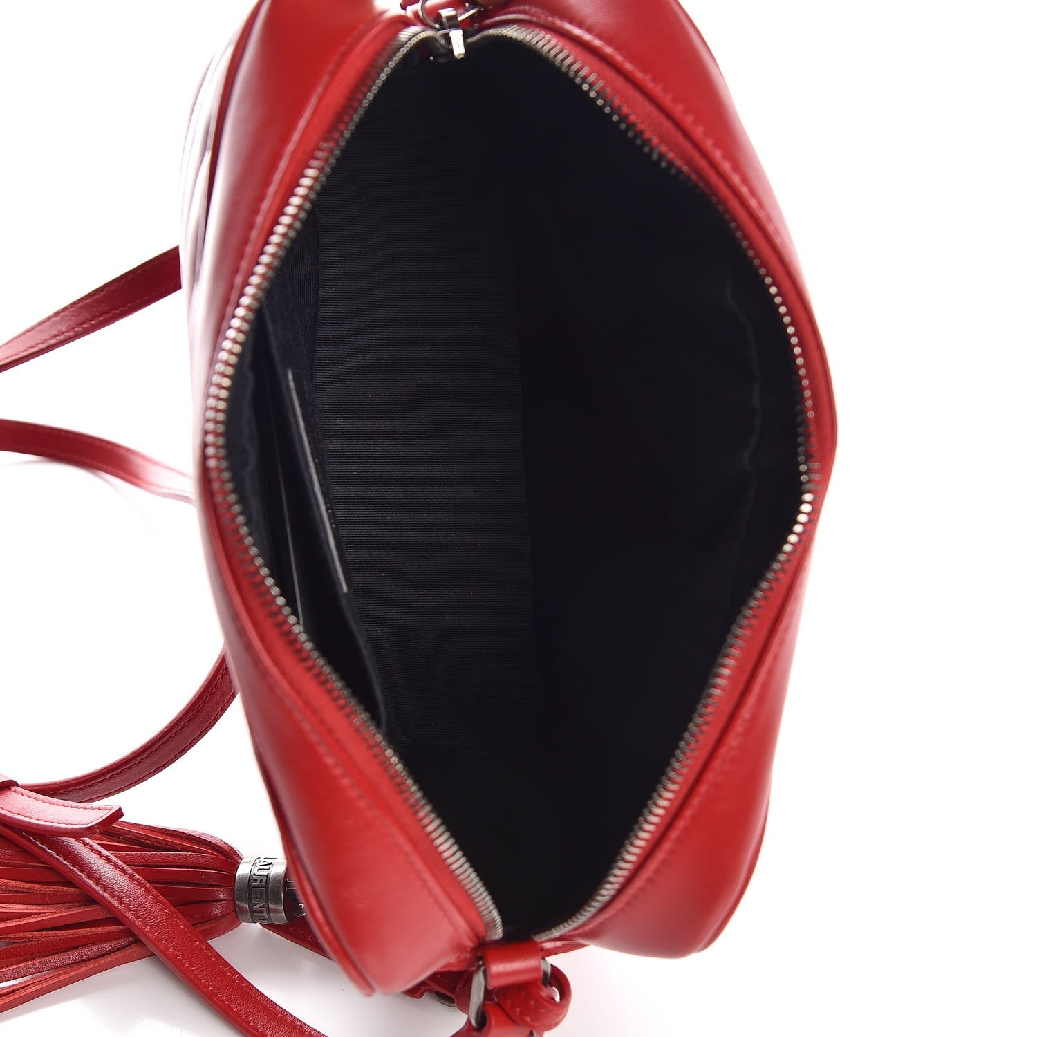 Saint Laurent Calfskin Matelasse Monogram Lou Camera Bag Red 5 of 8