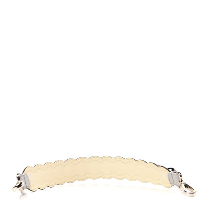 Fendi Vitello Liberty Pearl Bi-Color Scalloped Mini Strap You Burro Grigio Perla 2 of 4