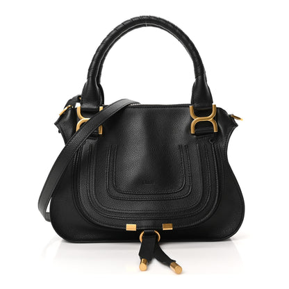 Chloe Calfskin Small Marcie Satchel Black 1 of 10