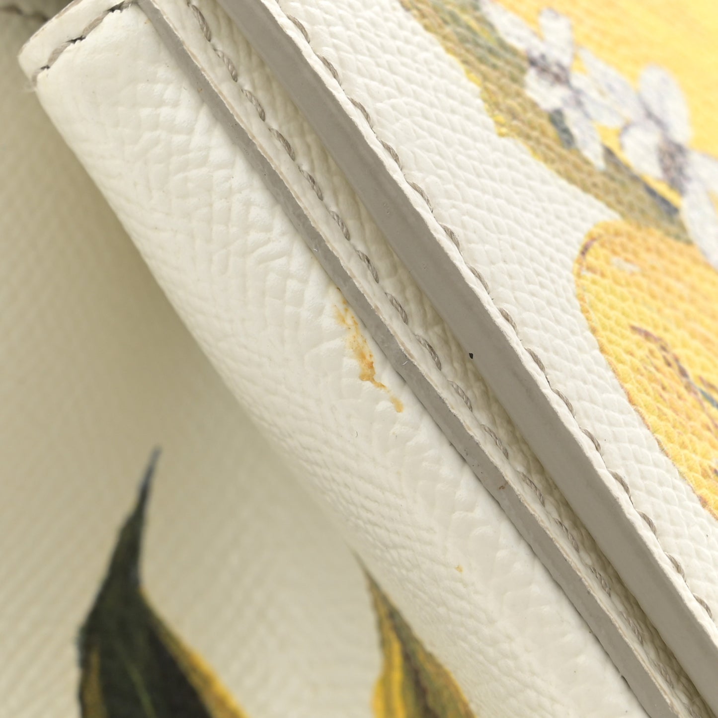 Dauphine Lemon Print Medium Miss Sicily Satchel White