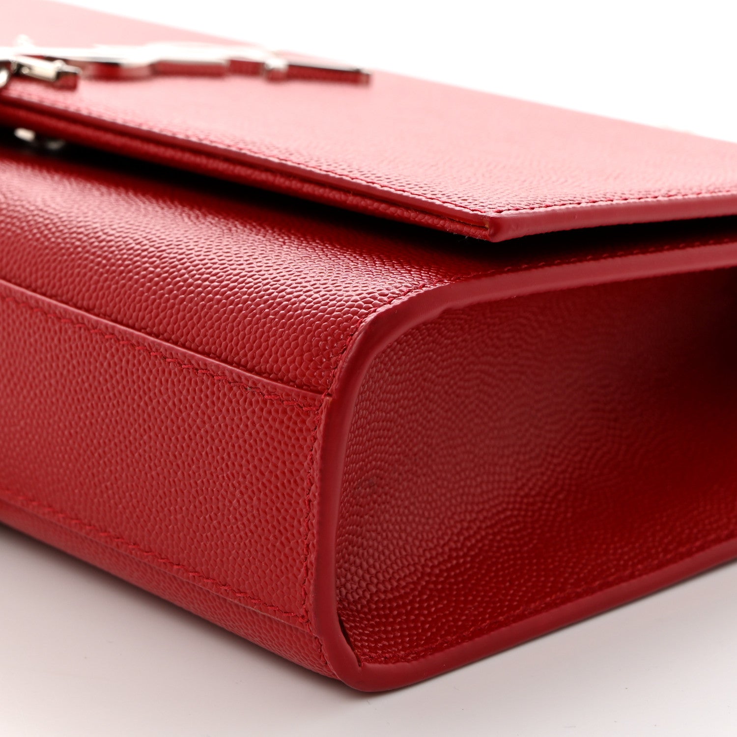 Saint Laurent Grain De Poudre Medium Classic Monogram Kate Tassel Satchel Rouge Eros 11 of 11
