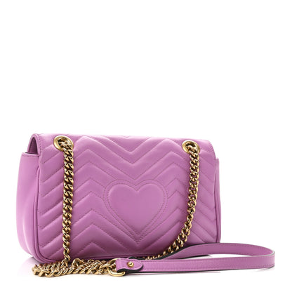 Gucci Calfskin Matelasse Small GG Marmont Shoulder Bag Candy Mousse 3 of 10