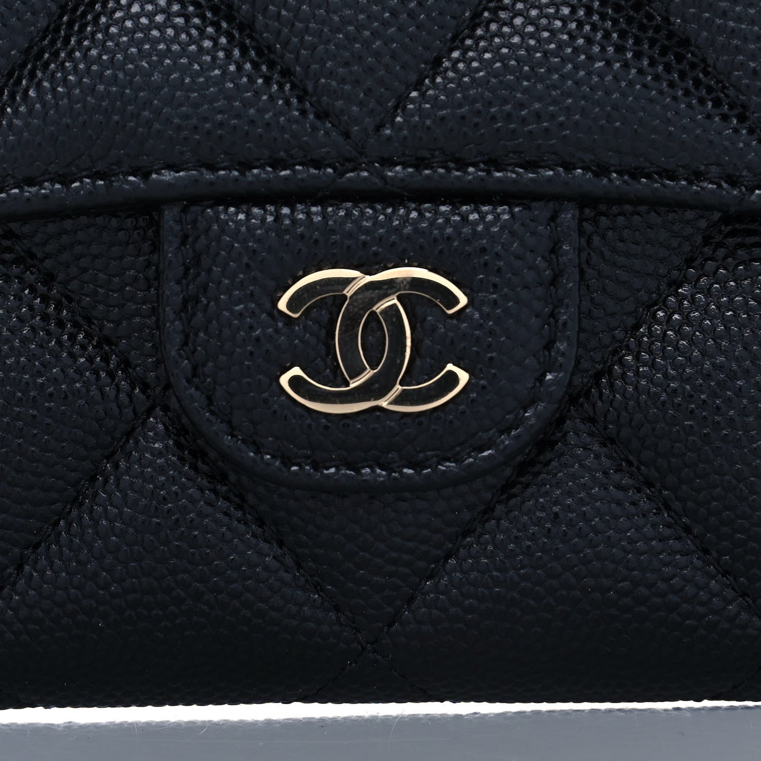 Chanel Caviar Quilted Medium Gusset Flap Wallet Black 8 of 11