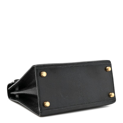 Hermes Lizard Mini Kelly Sellier 20 Black 4 of 16