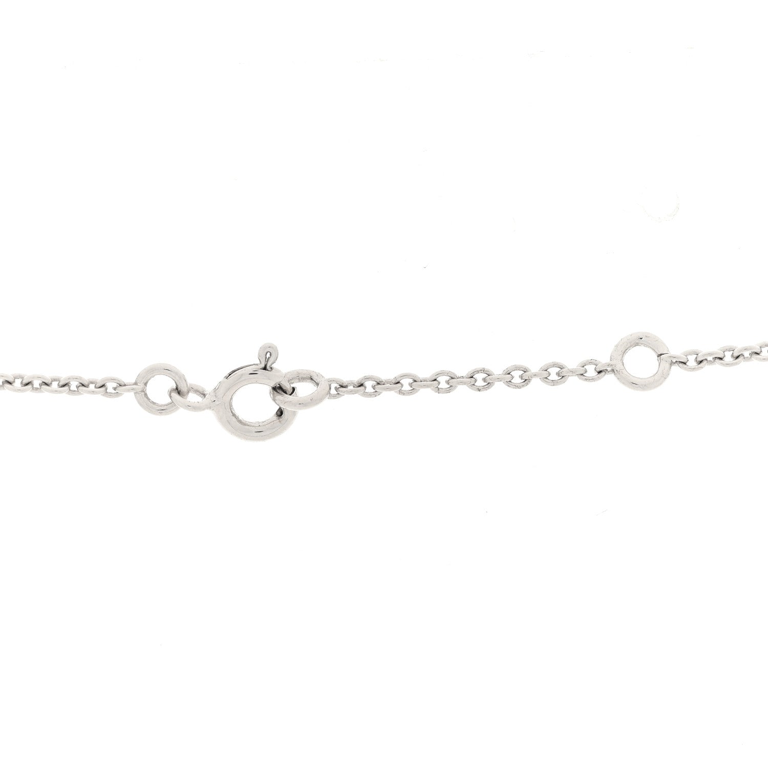 Hermes 18K White Gold Diamond Constance Amulette Pendant Necklace 4 of 5