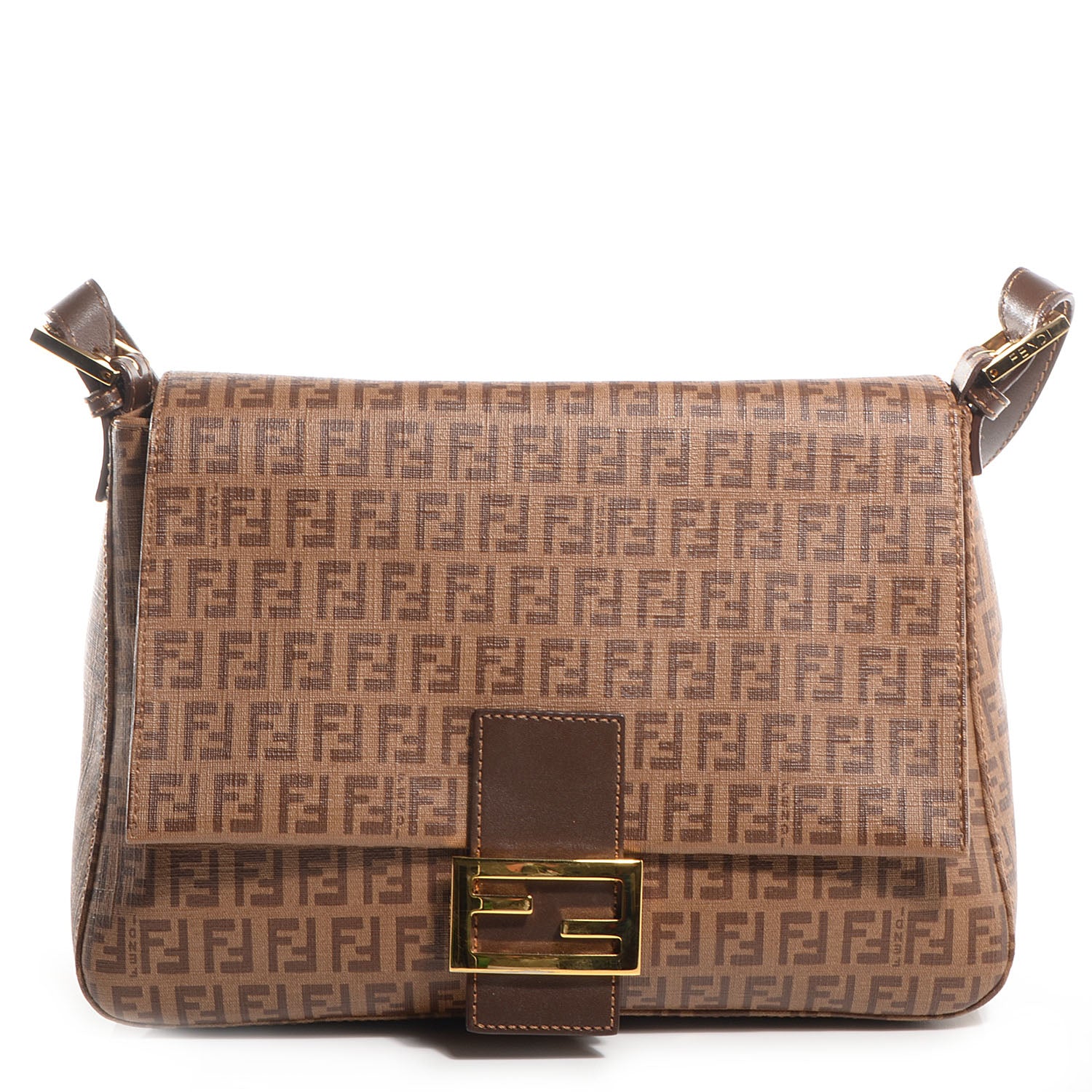Fendi Zucchino Spalmati Vitello Mama Baguette Nocciola Castagna 1 of 11
