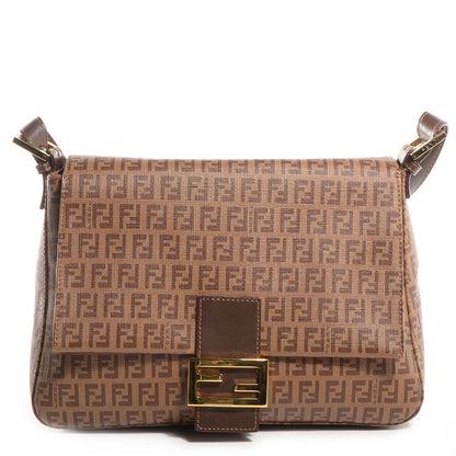 Fendi Zucchino Spalmati Vitello Mama Baguette Nocciola Castagna 1 of 11