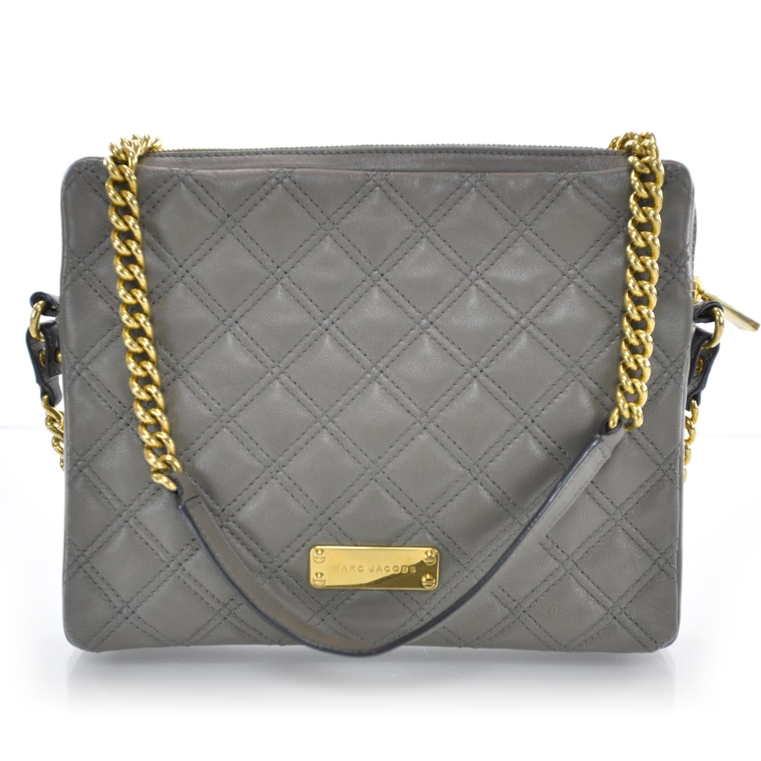Marc Jacobs Leather iPad Case Shoulder Bag Grey 1 of 8