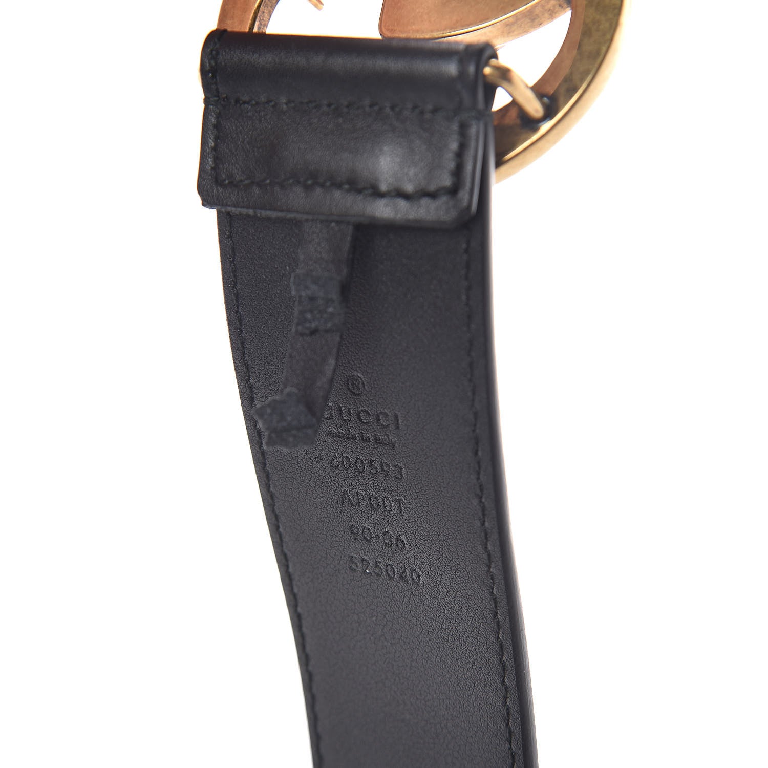 Gucci Calfskin Double G 40mm Belt 90 36 Black 4 of 7