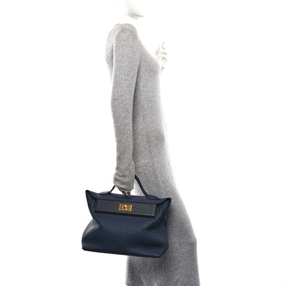Hermes Togo Swift 24/24 35 Bleu Indigo Black 3 of 11