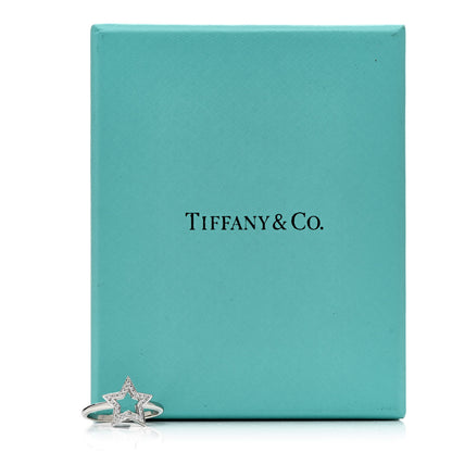 Tiffany Platinum Diamond Star Ring 53 6.5 7 of 7