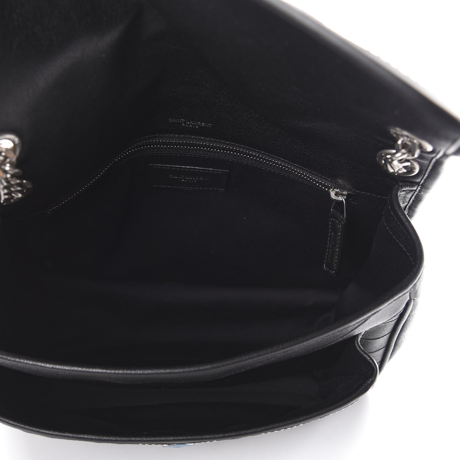 Saint Laurent Lambskin Matelasse Monogram Microstud Medium Niki Chain Satchel Black 5 of 9
